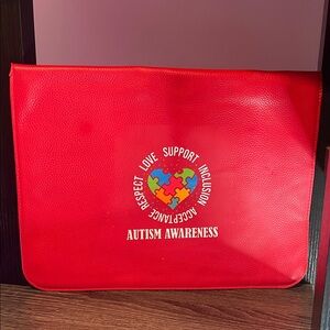 Red Autism Awareness Document holder 🧩